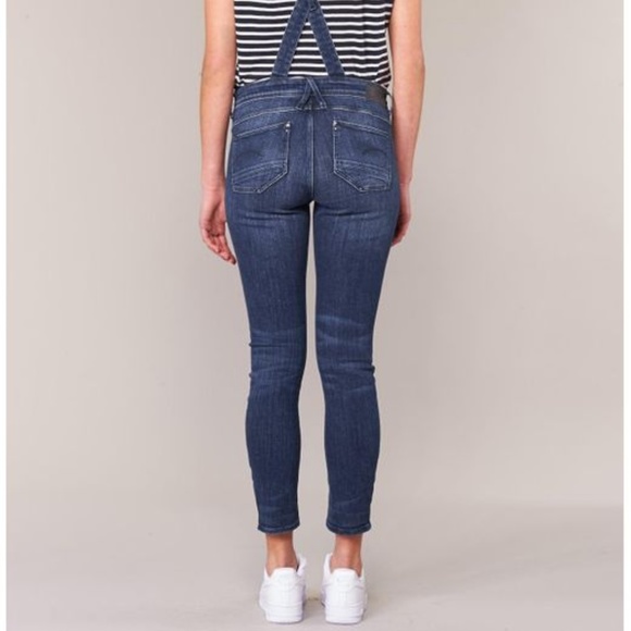 G-Star RAW Lynn High Waist Slim Navy Overalls - Picture 2 of 8